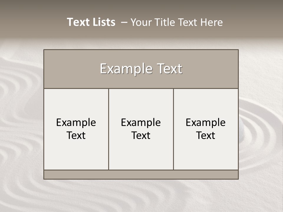 Sand Line Rock Garden PowerPoint Template
