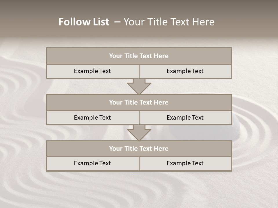 Sand Line Rock Garden PowerPoint Template