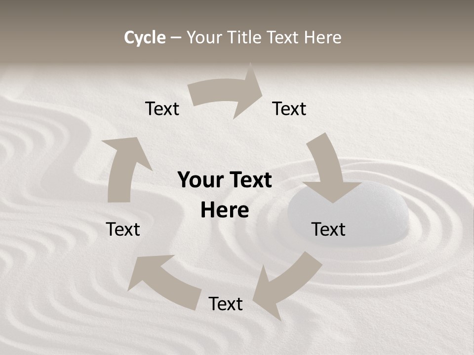 Sand Line Rock Garden PowerPoint Template