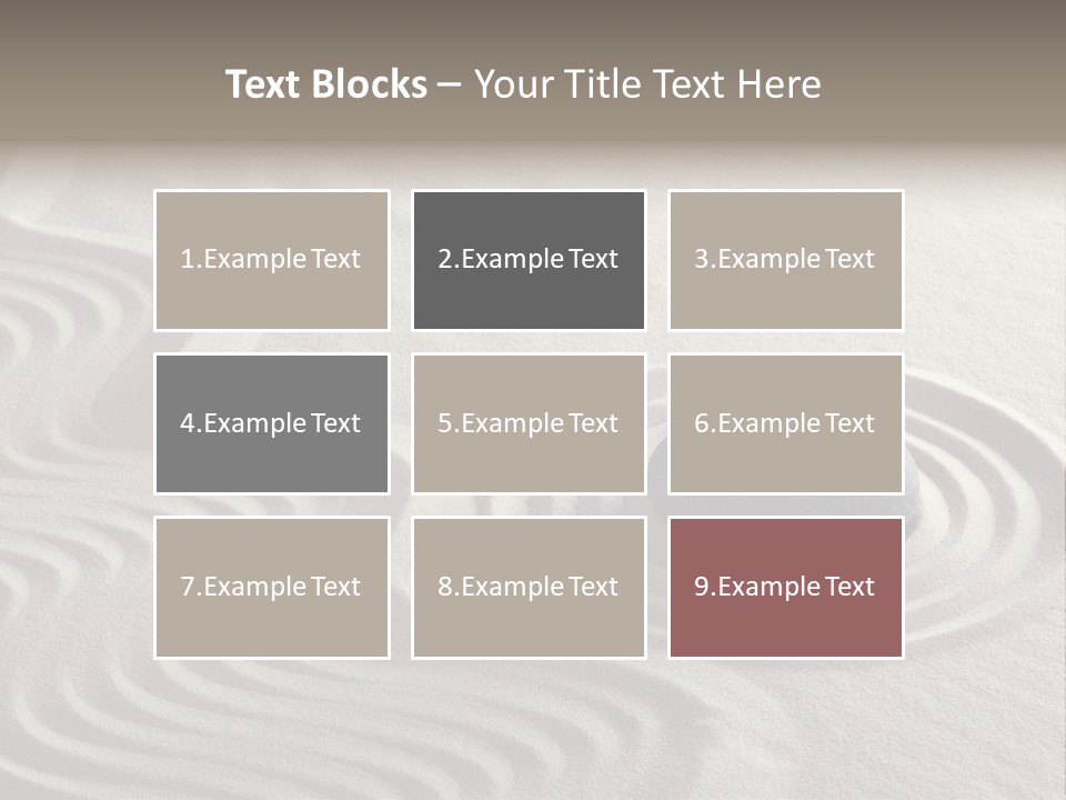 Sand Line Rock Garden PowerPoint Template