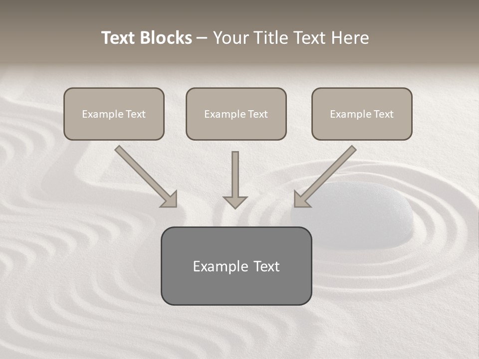 Sand Line Rock Garden PowerPoint Template