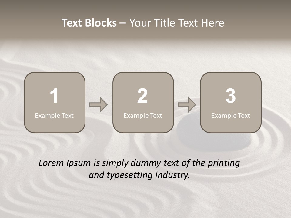 Sand Line Rock Garden PowerPoint Template