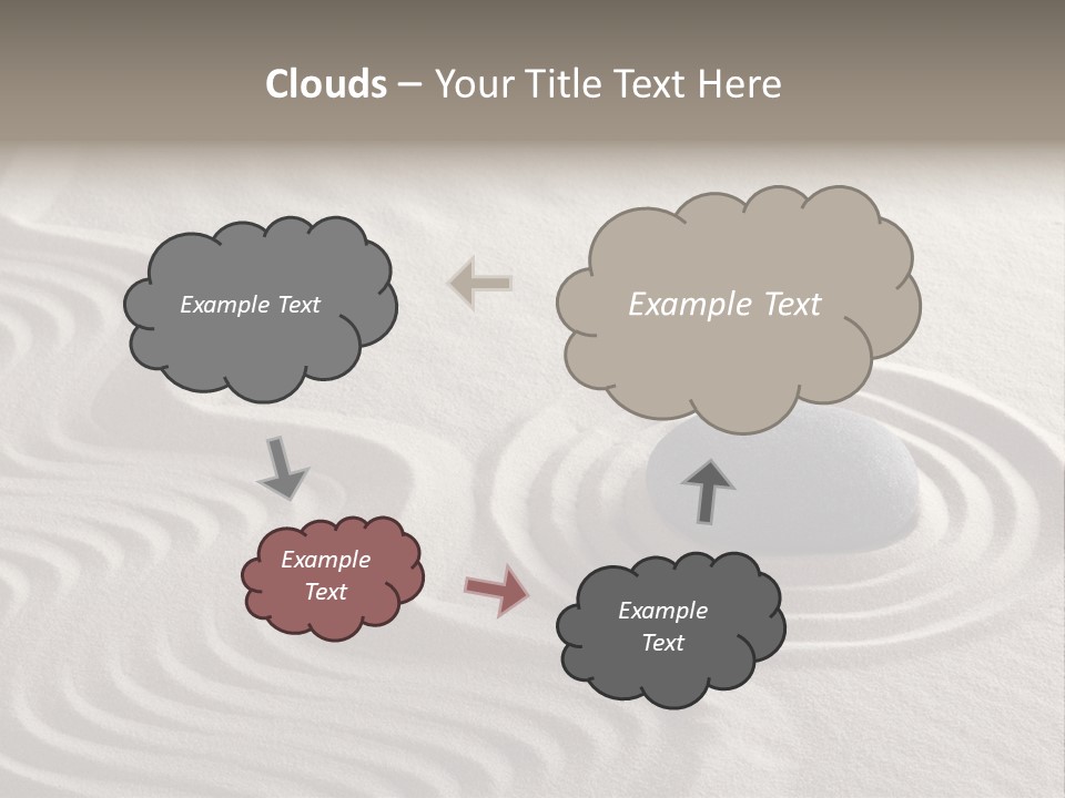 Sand Line Rock Garden PowerPoint Template
