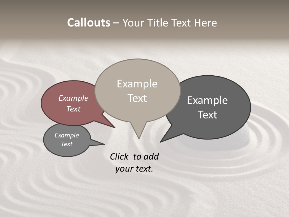 Sand Line Rock Garden PowerPoint Template