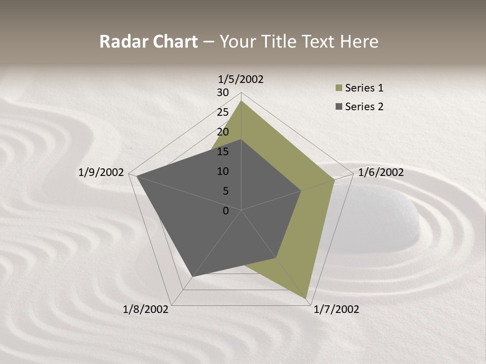 Sand Line Rock Garden PowerPoint Template