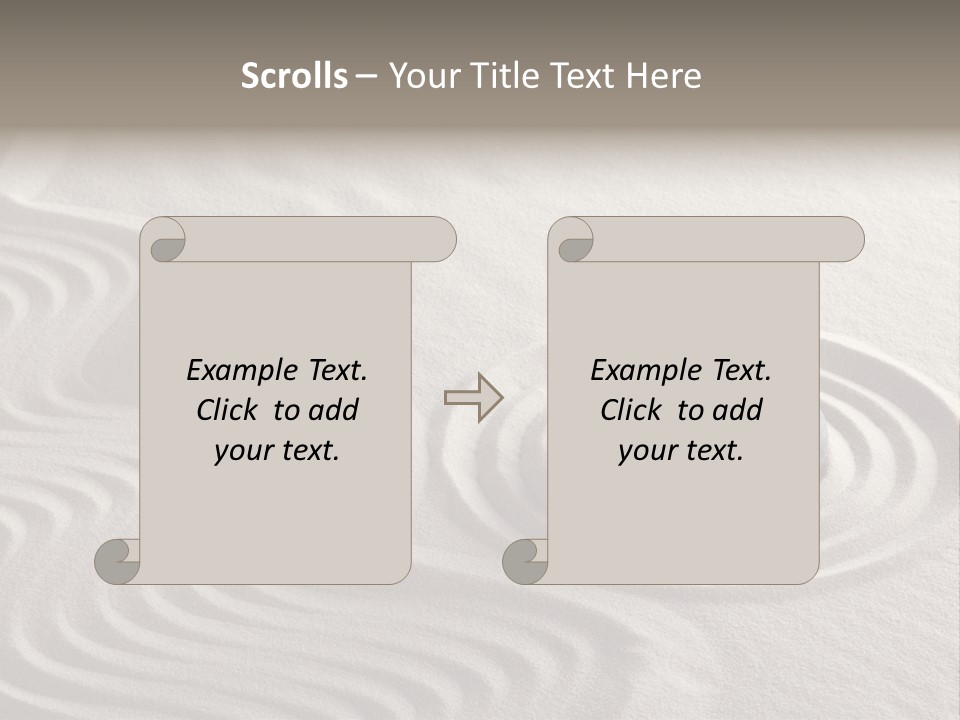 Sand Line Rock Garden PowerPoint Template