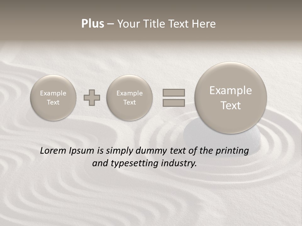 Sand Line Rock Garden PowerPoint Template