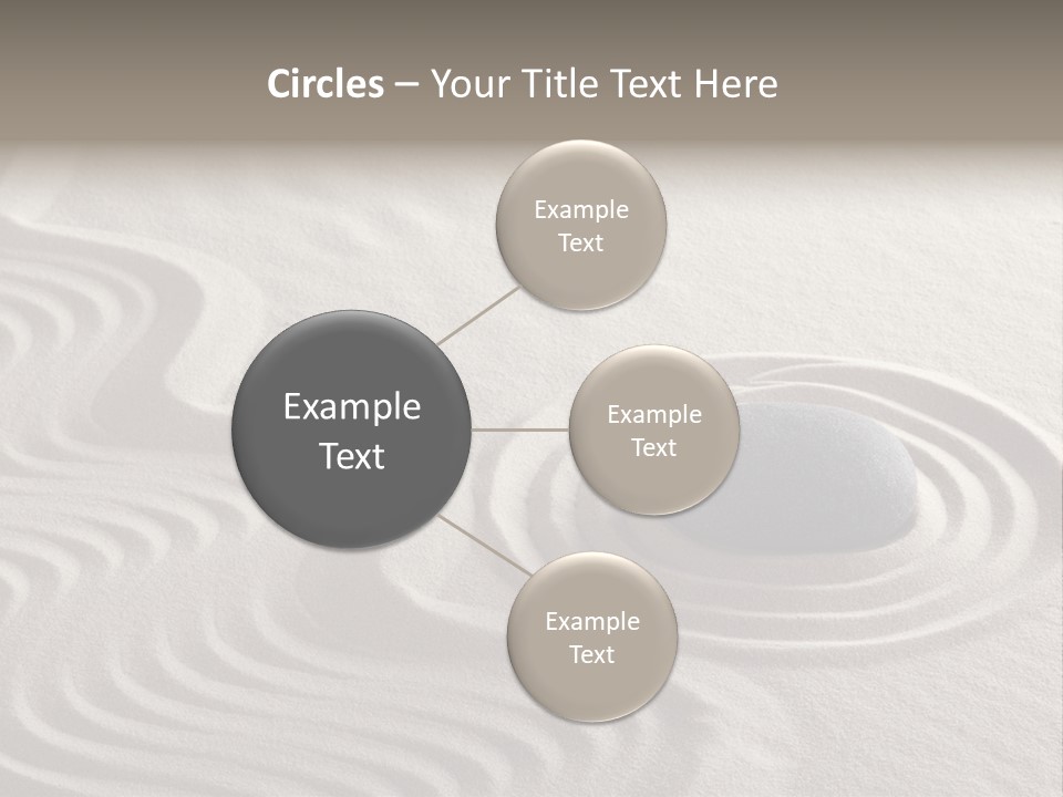 Sand Line Rock Garden PowerPoint Template