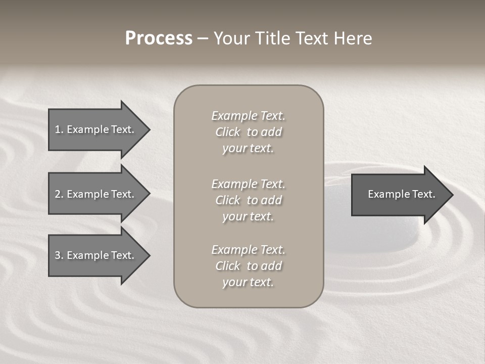 Sand Line Rock Garden PowerPoint Template