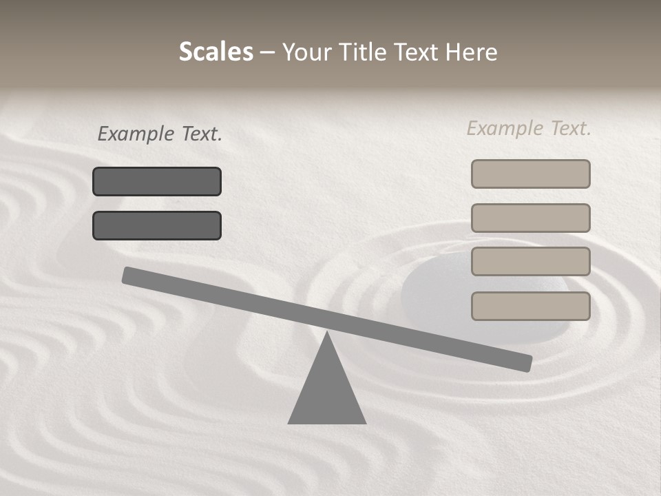Sand Line Rock Garden PowerPoint Template