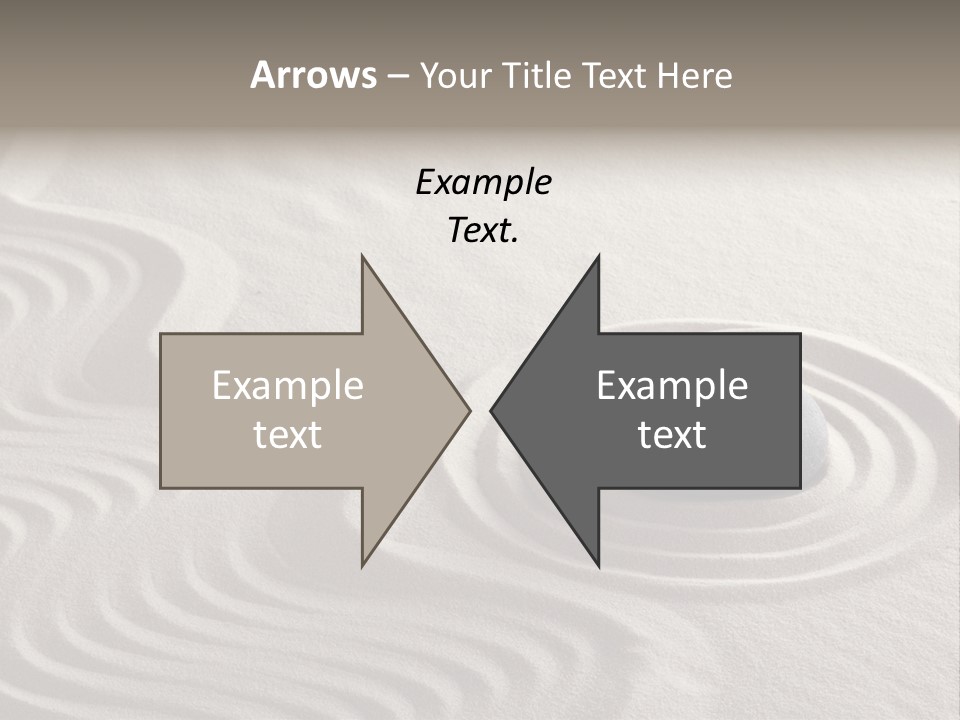 Sand Line Rock Garden PowerPoint Template