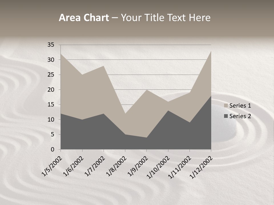 Sand Line Rock Garden PowerPoint Template