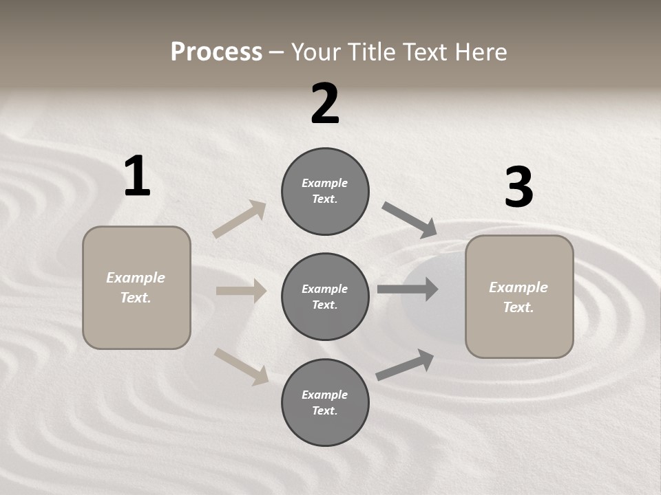 Sand Line Rock Garden PowerPoint Template