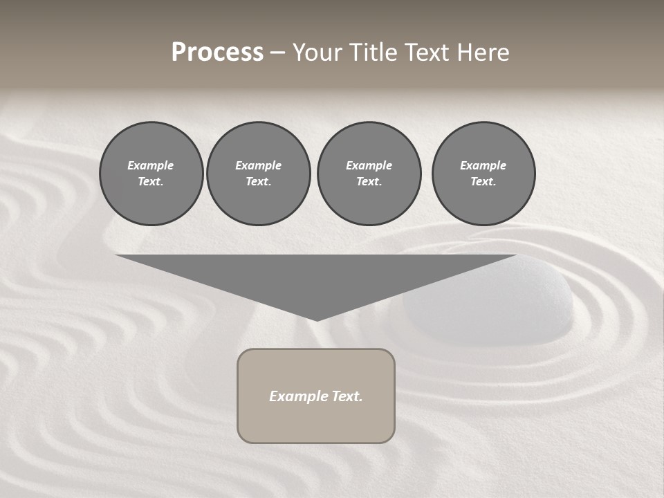 Sand Line Rock Garden PowerPoint Template