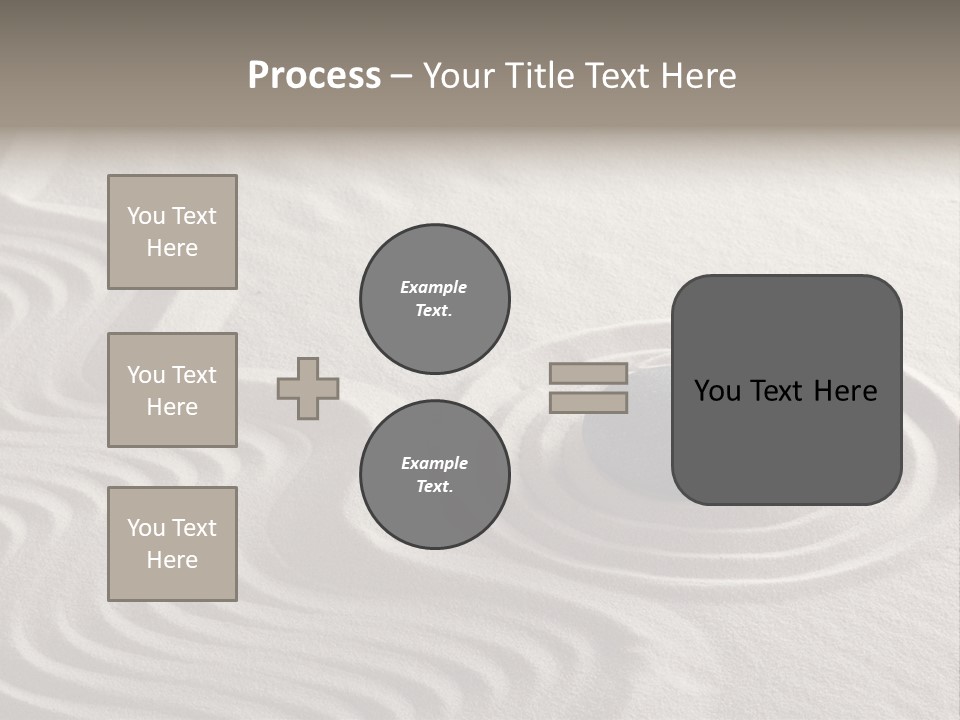 Sand Line Rock Garden PowerPoint Template