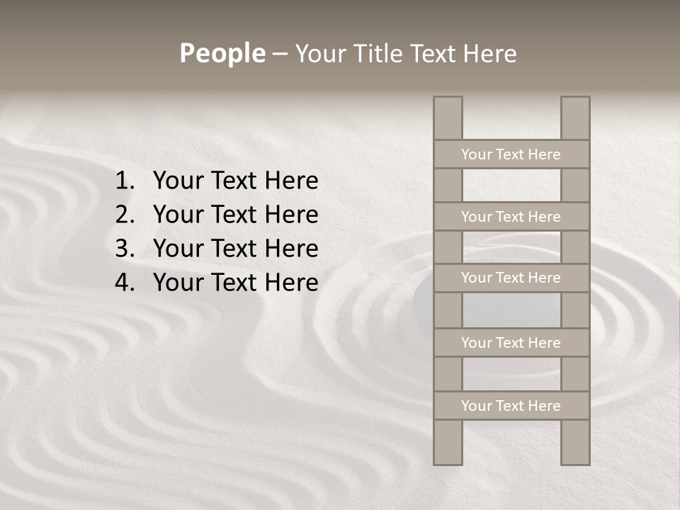 Sand Line Rock Garden PowerPoint Template