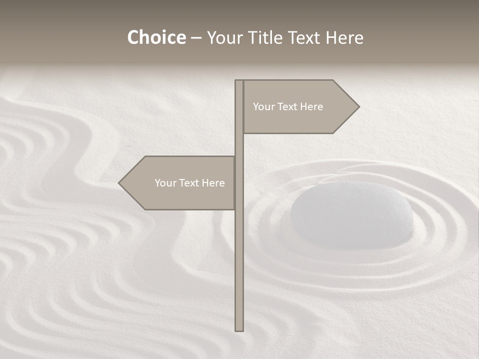 Sand Line Rock Garden PowerPoint Template