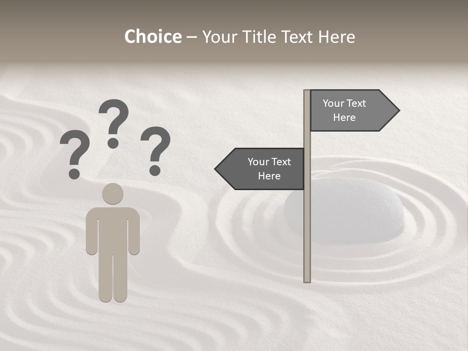 Sand Line Rock Garden PowerPoint Template
