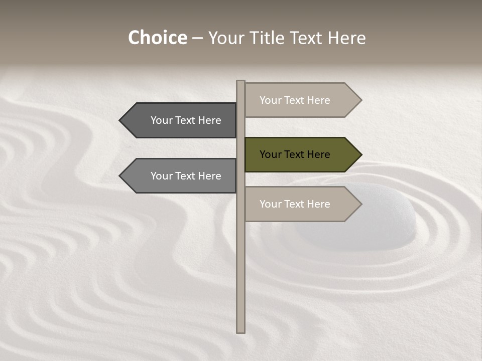 Sand Line Rock Garden PowerPoint Template