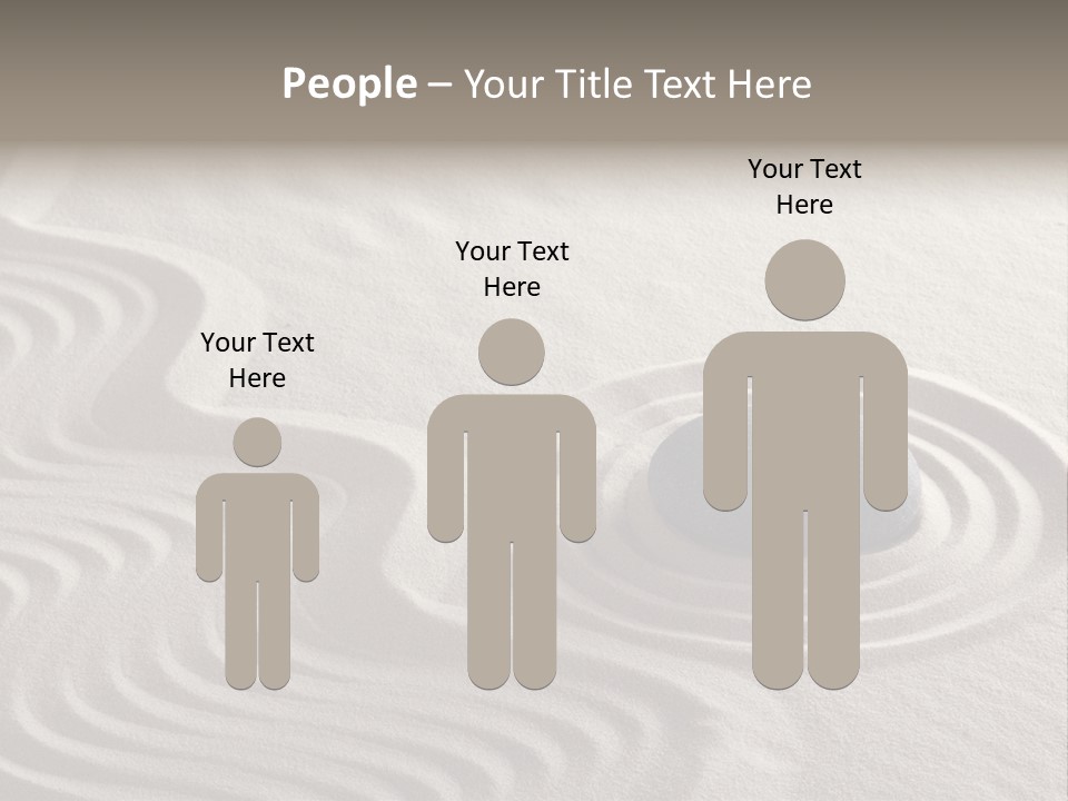 Sand Line Rock Garden PowerPoint Template