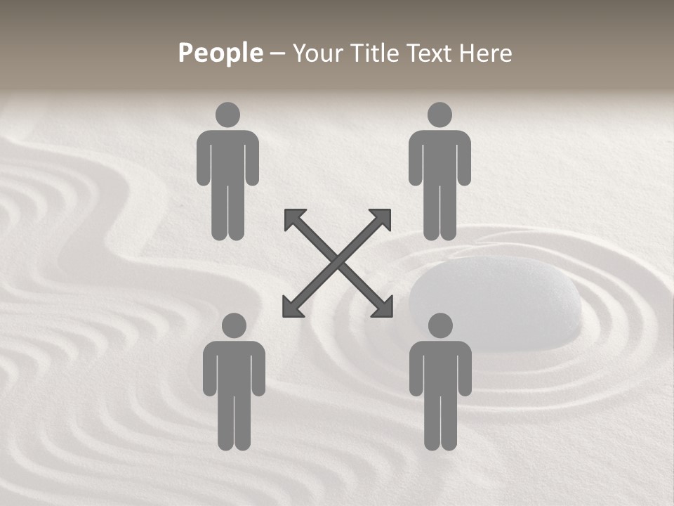 Sand Line Rock Garden PowerPoint Template