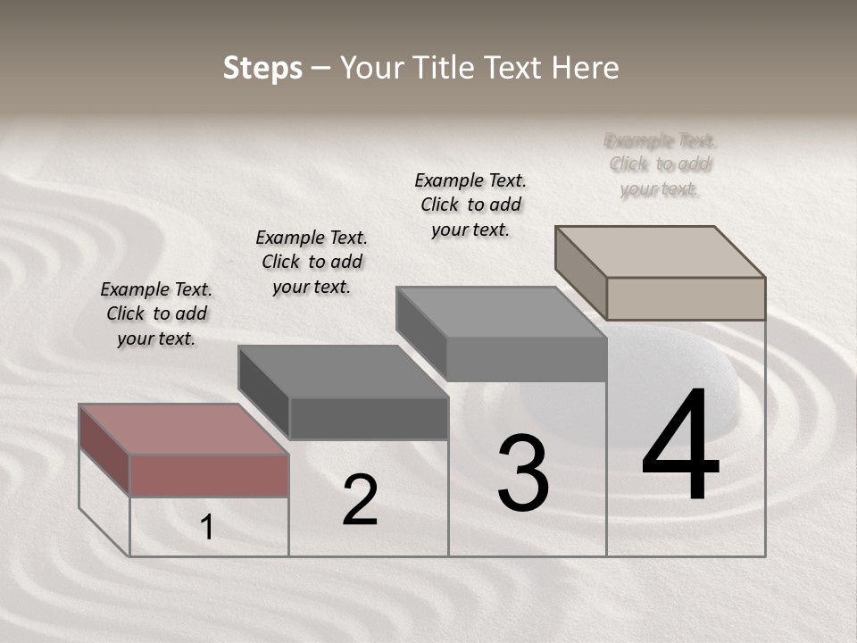 Sand Line Rock Garden PowerPoint Template