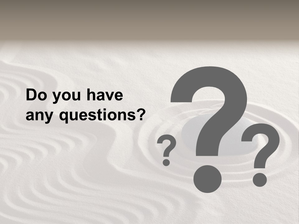 Sand Line Rock Garden PowerPoint Template