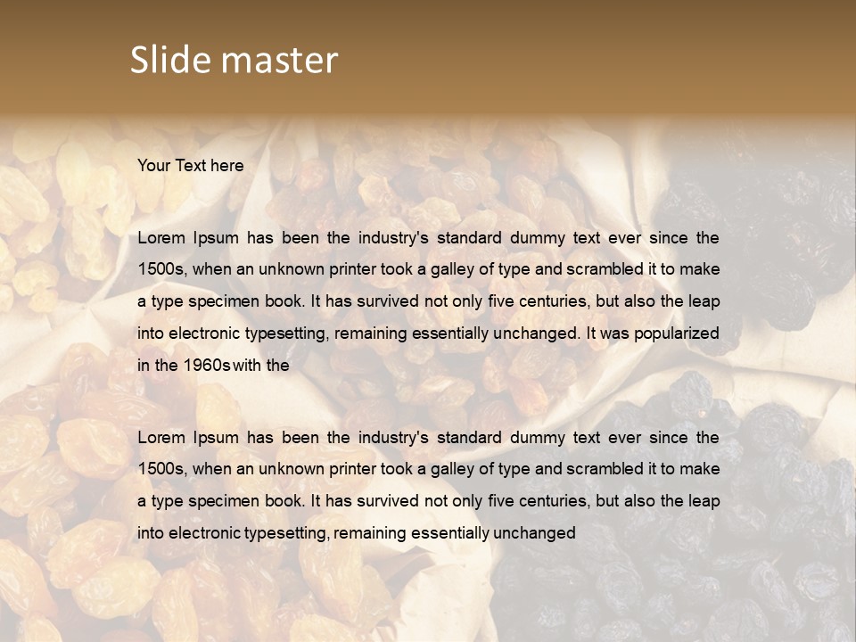 Healthy Golden Raw PowerPoint Template