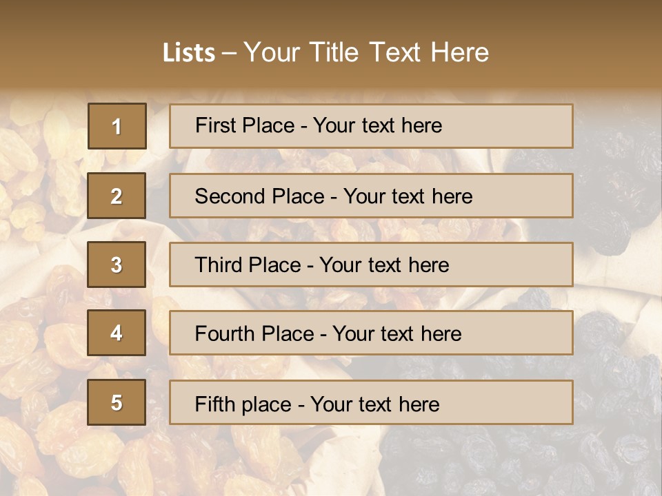 Healthy Golden Raw PowerPoint Template