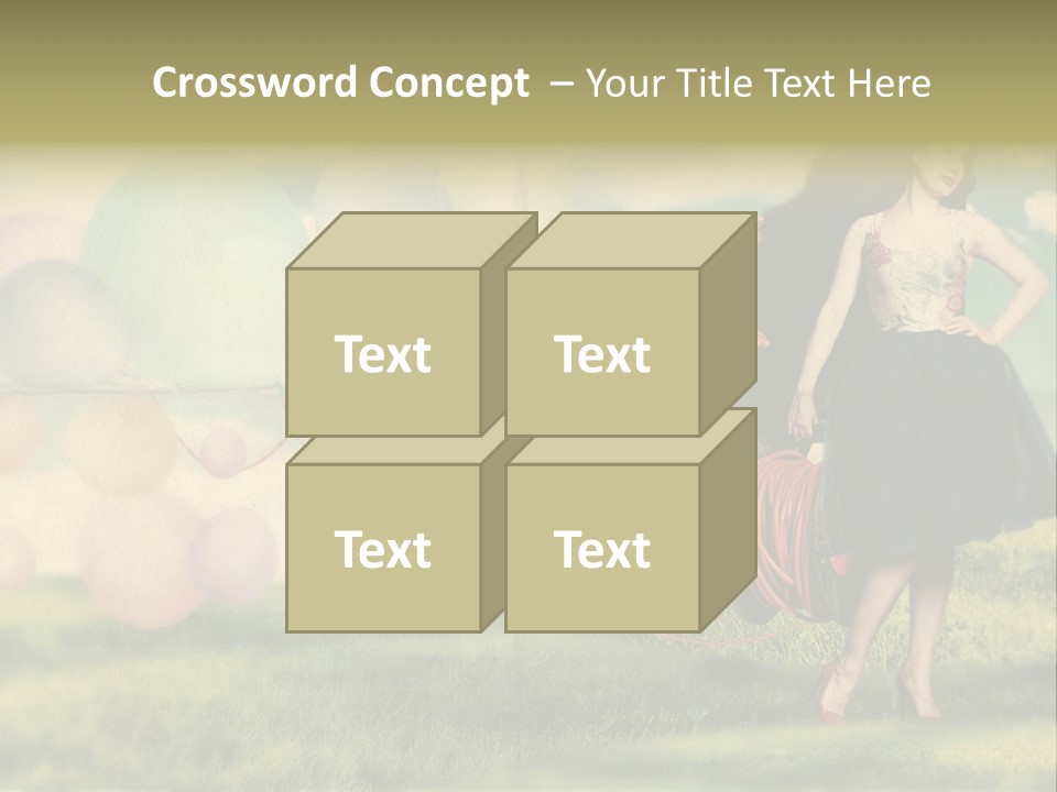 Glamour Paper Postcard PowerPoint Template