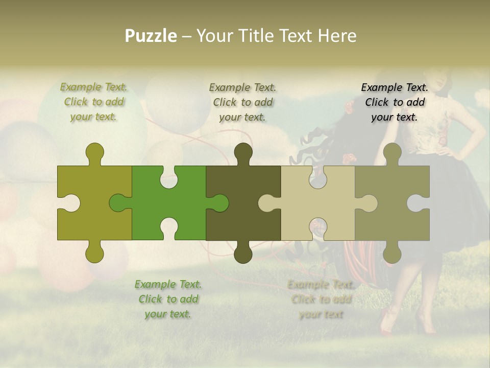 Glamour Paper Postcard PowerPoint Template