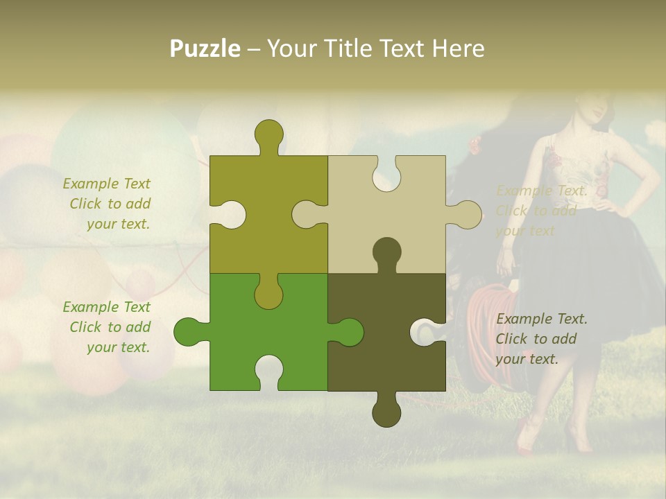 Glamour Paper Postcard PowerPoint Template