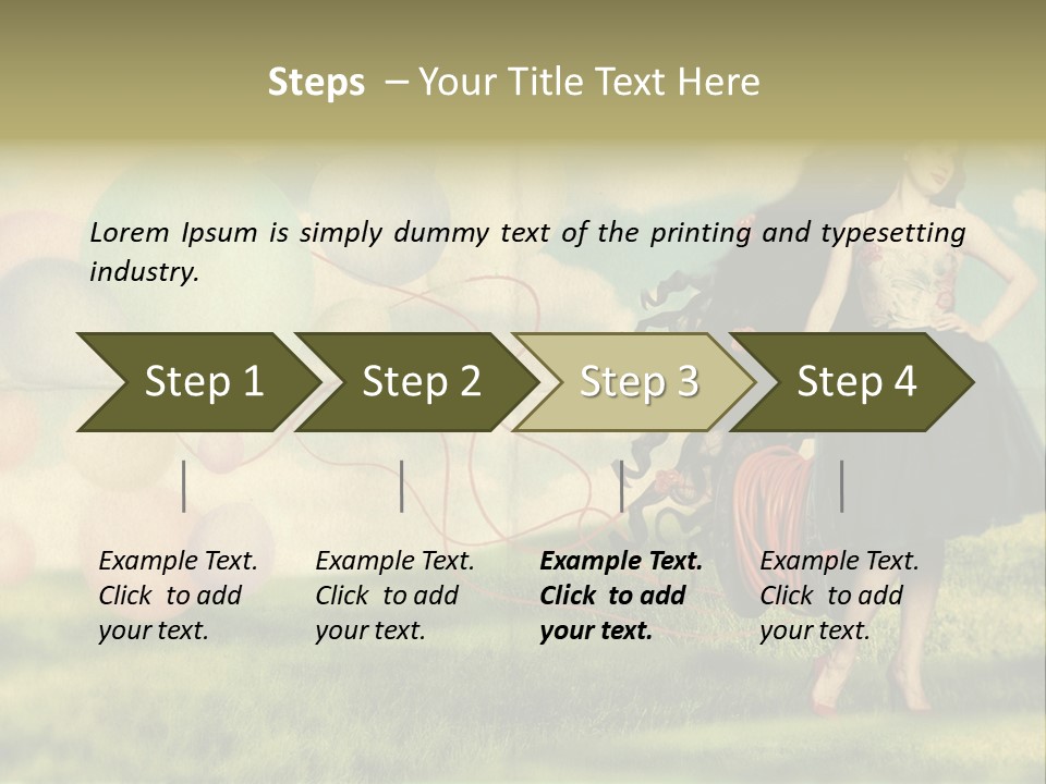 Glamour Paper Postcard PowerPoint Template