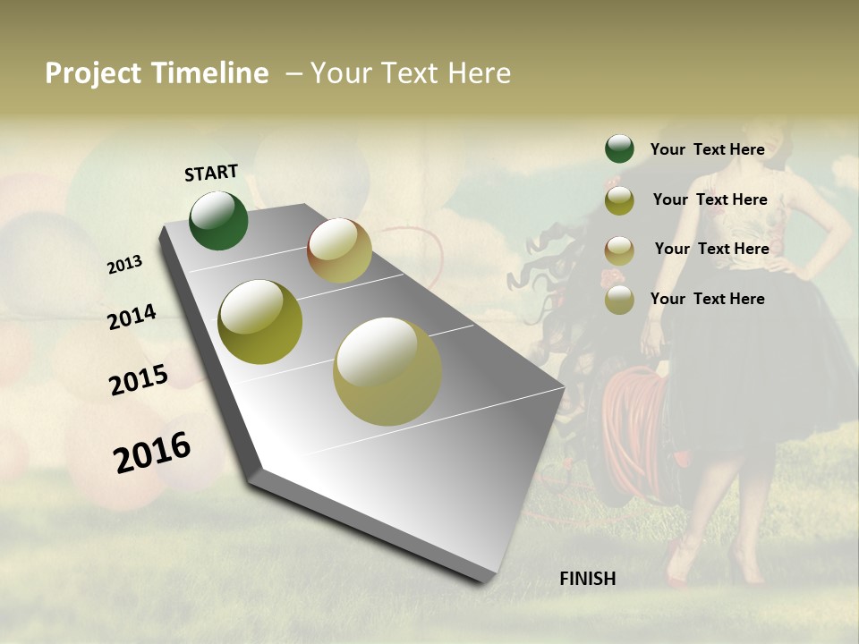 Glamour Paper Postcard PowerPoint Template