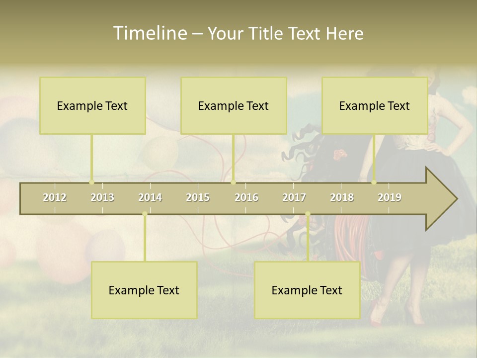 Glamour Paper Postcard PowerPoint Template