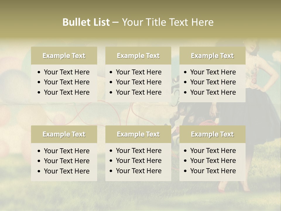 Glamour Paper Postcard PowerPoint Template