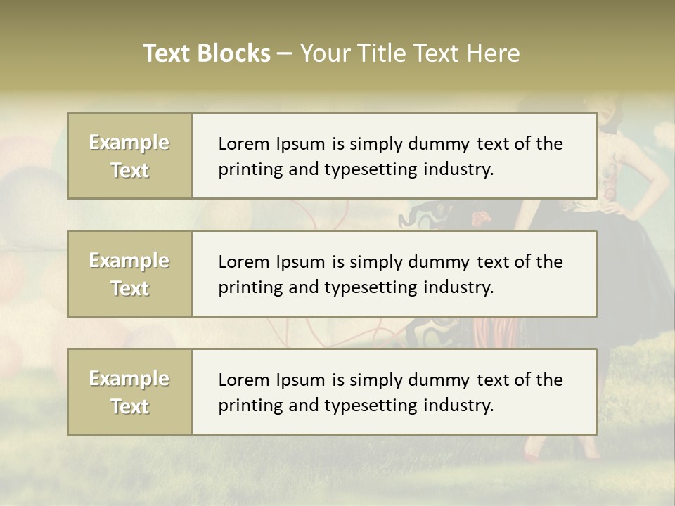 Glamour Paper Postcard PowerPoint Template