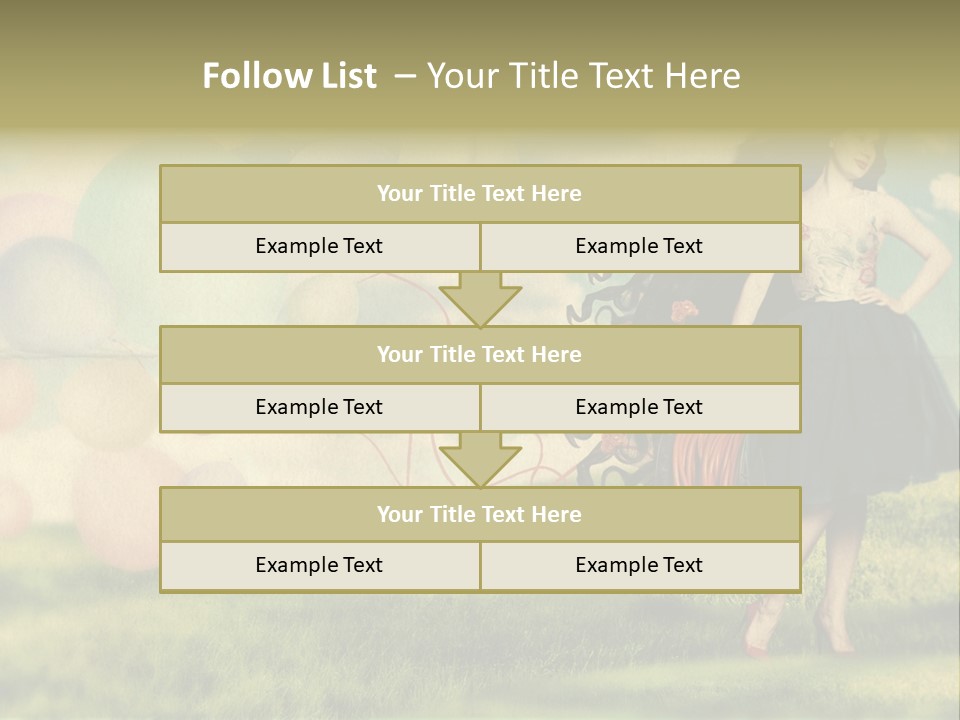 Glamour Paper Postcard PowerPoint Template