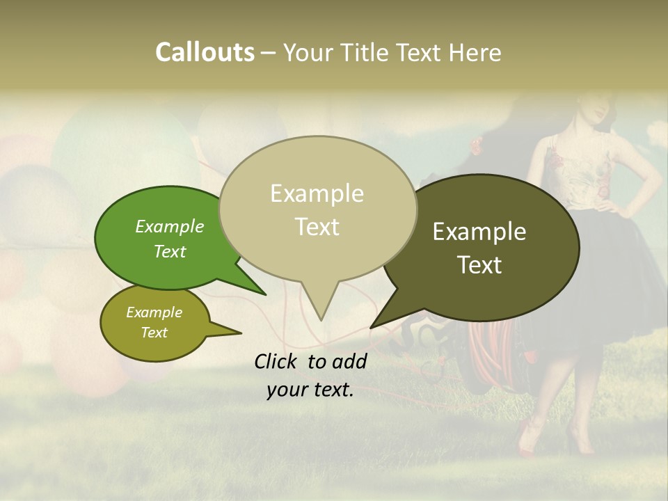 Glamour Paper Postcard PowerPoint Template