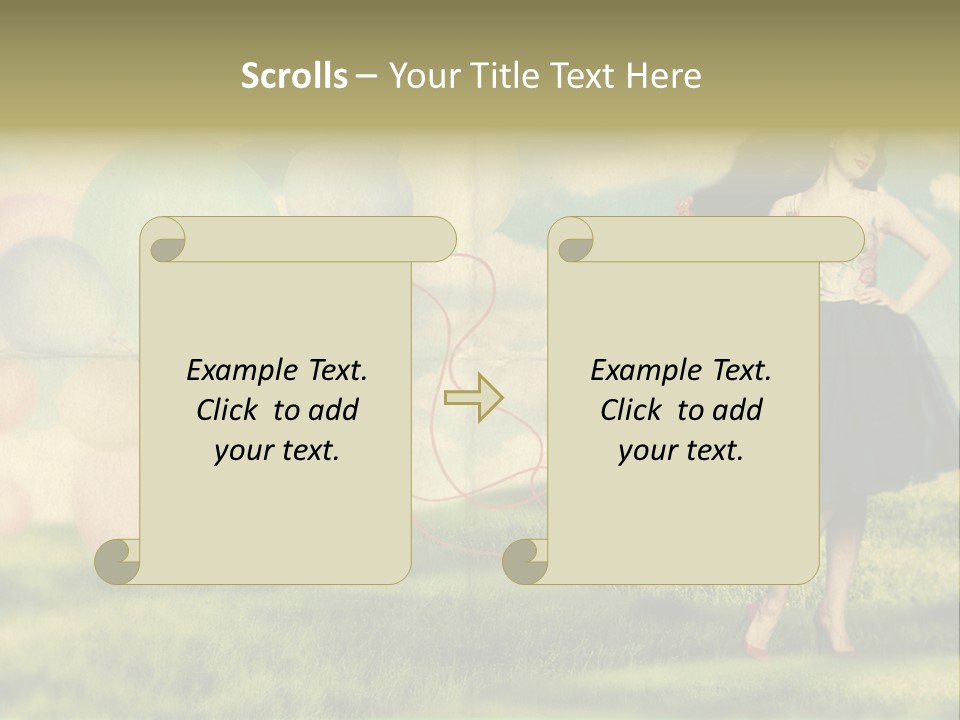 Glamour Paper Postcard PowerPoint Template
