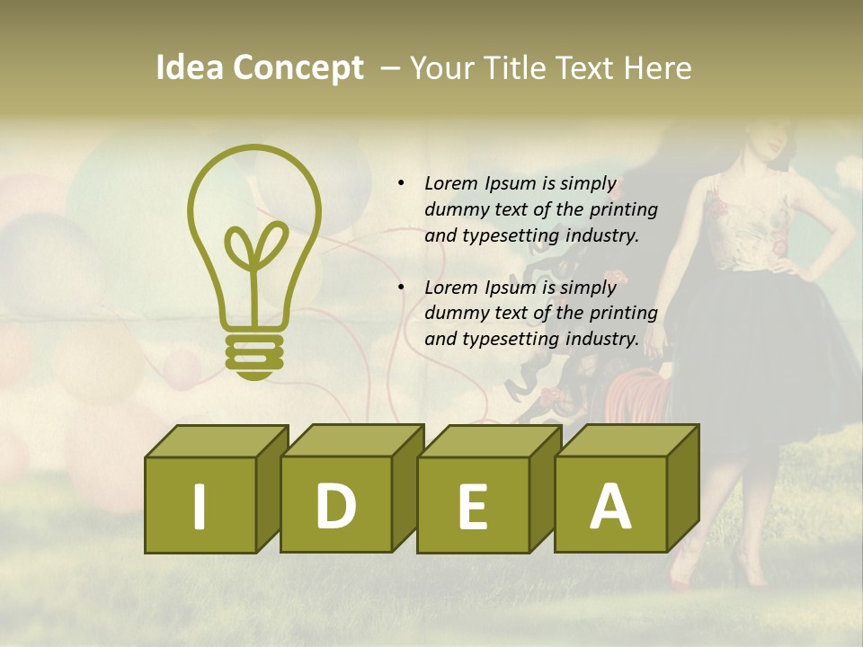 Glamour Paper Postcard PowerPoint Template