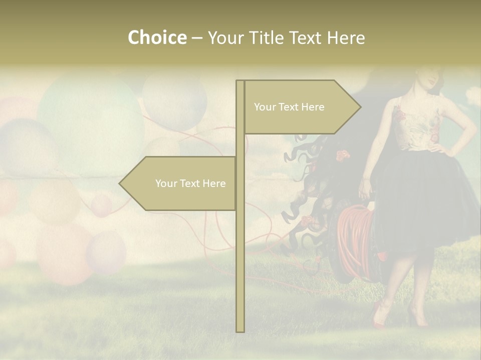 Glamour Paper Postcard PowerPoint Template