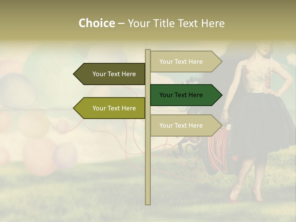 Glamour Paper Postcard PowerPoint Template