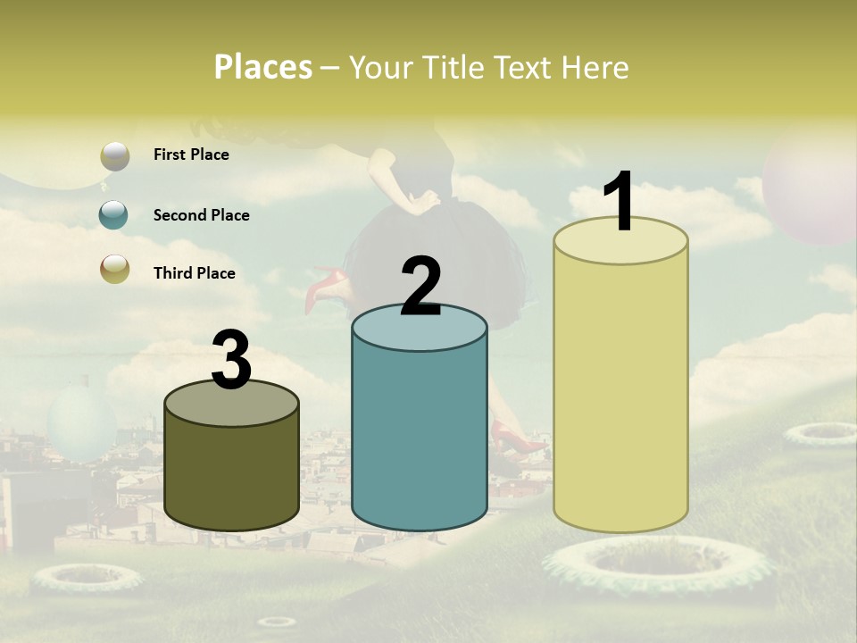 Pin Concept Colour PowerPoint Template