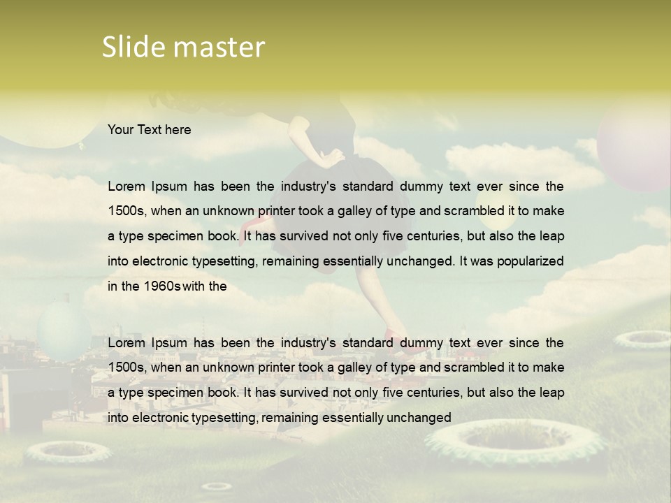 Pin Concept Colour PowerPoint Template