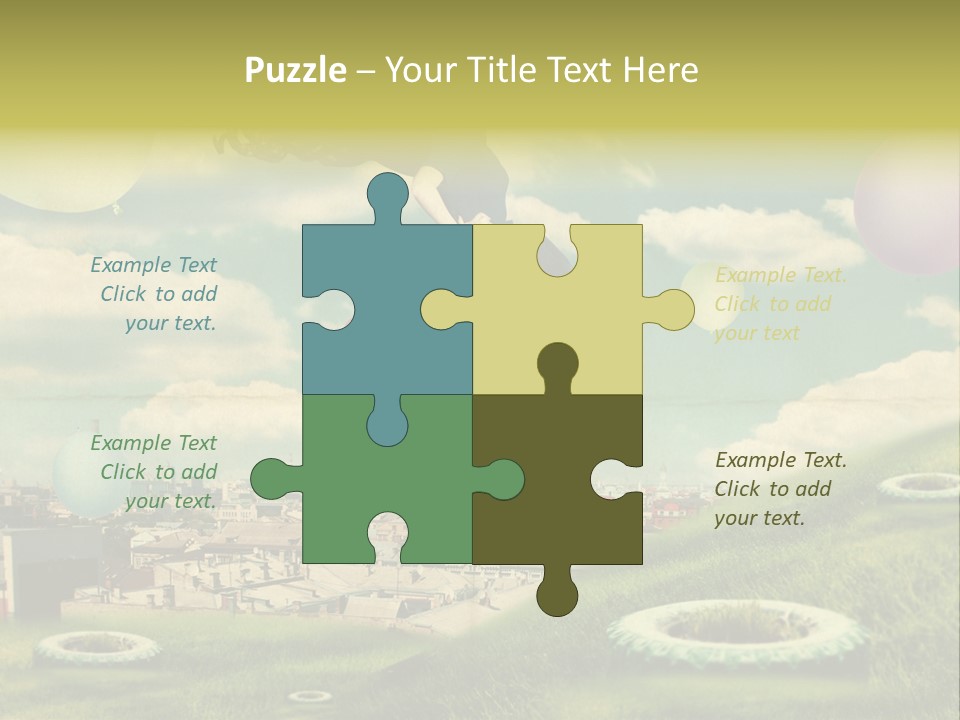 Pin Concept Colour PowerPoint Template