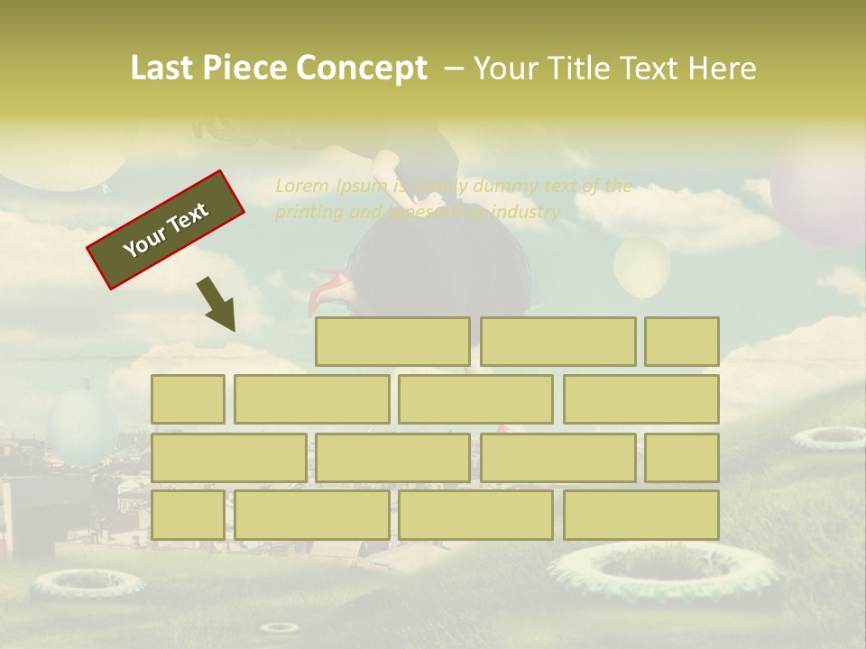 Pin Concept Colour PowerPoint Template