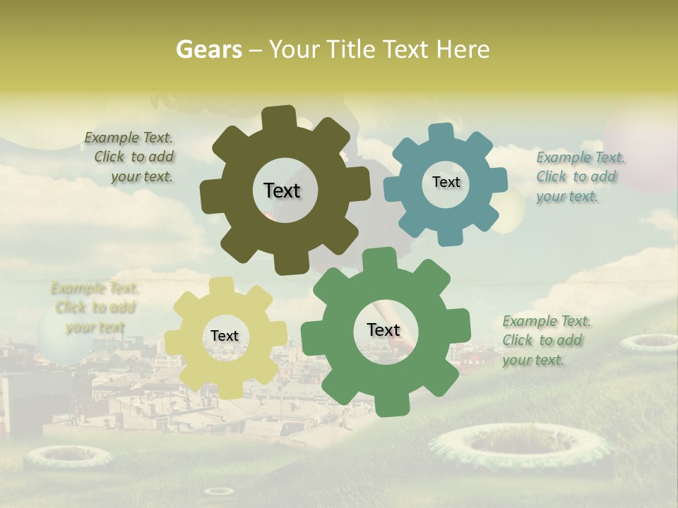 Pin Concept Colour PowerPoint Template