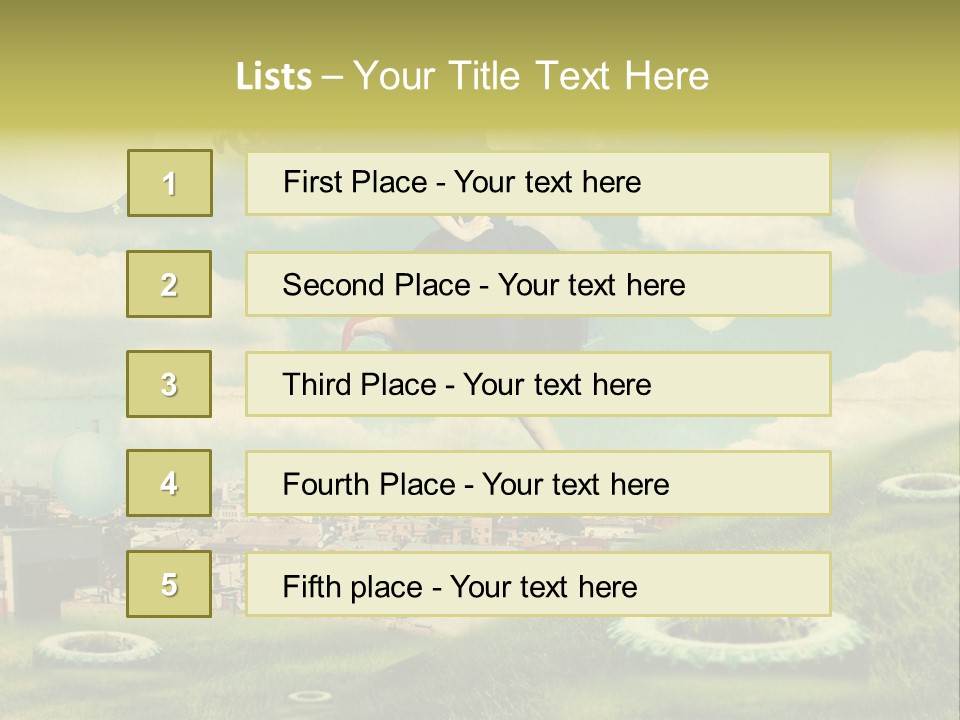 Pin Concept Colour PowerPoint Template