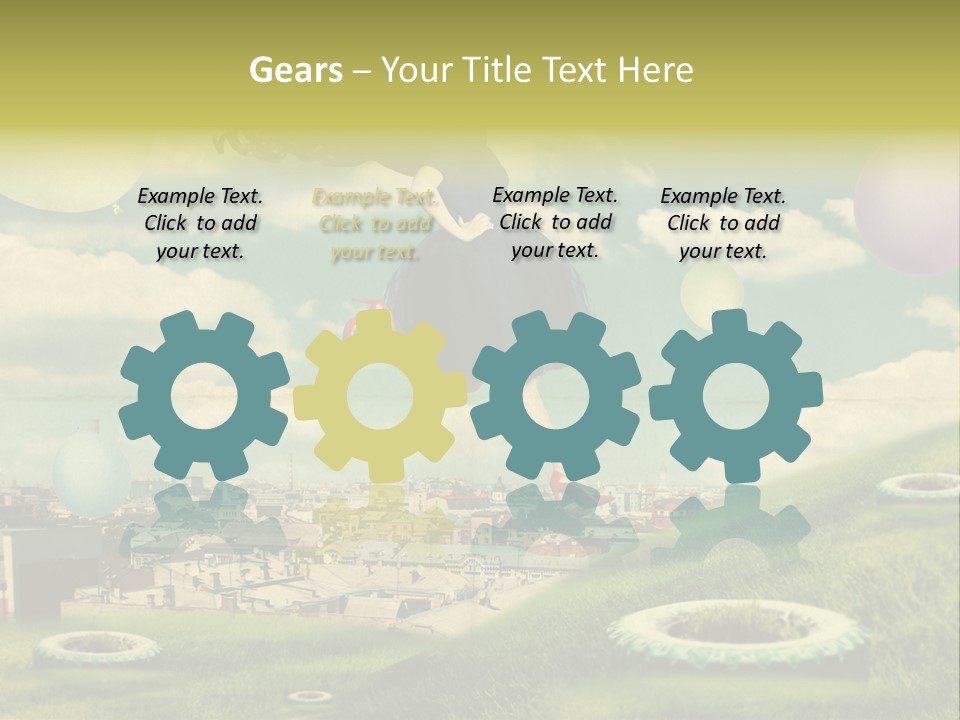 Pin Concept Colour PowerPoint Template